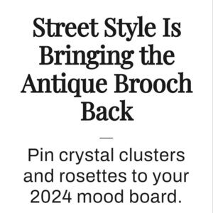 Brooches, Brooches and More Brooches.